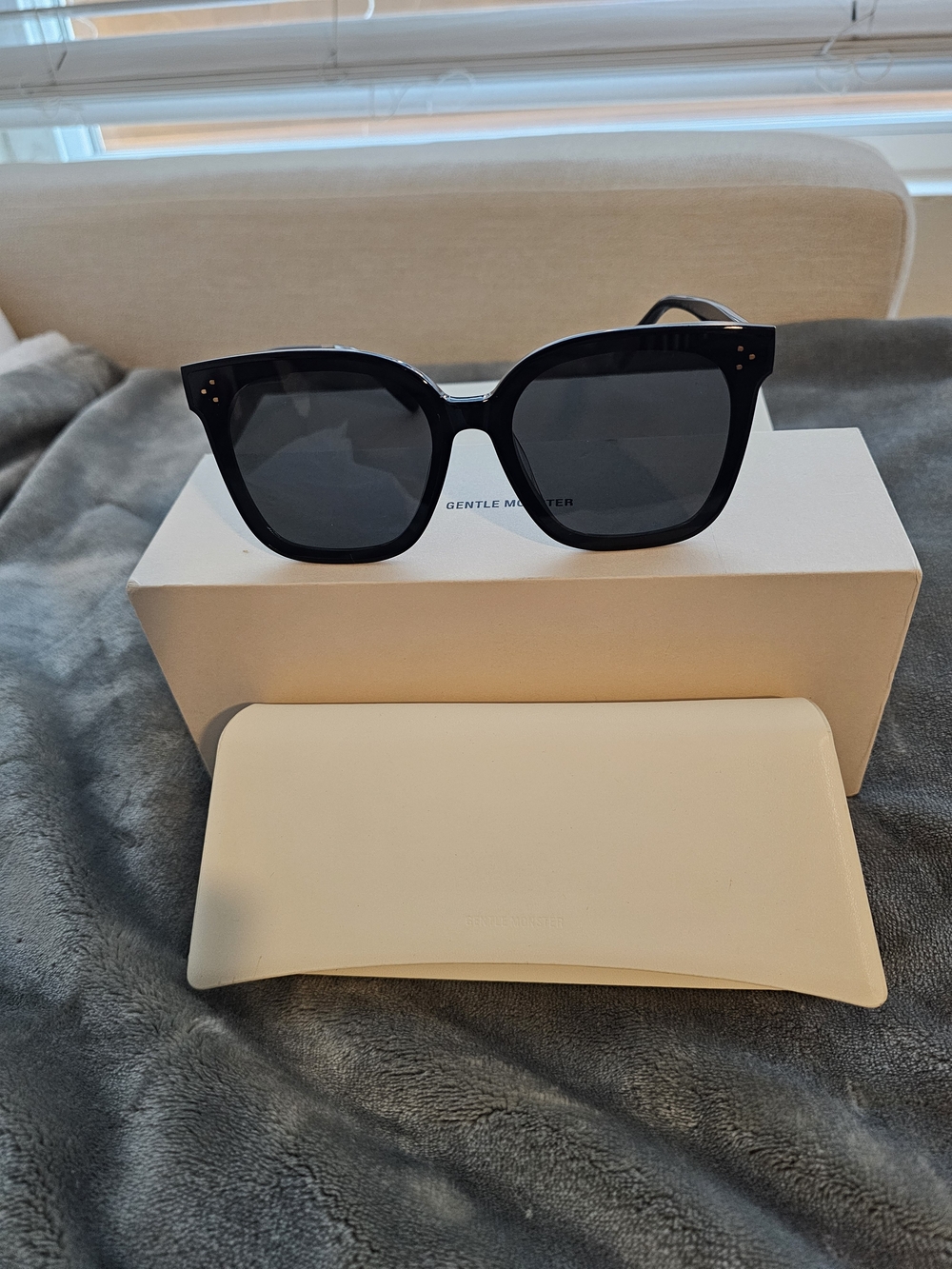 Gentle Monster Black Oversized Square Sunglasses